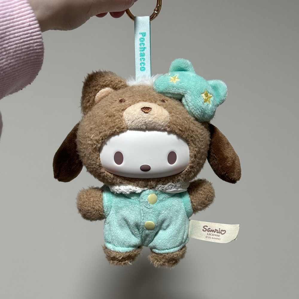 Sanrio Plush Keychain Set - Mint, Lavender & Brown Characters - Picture 6 of 7